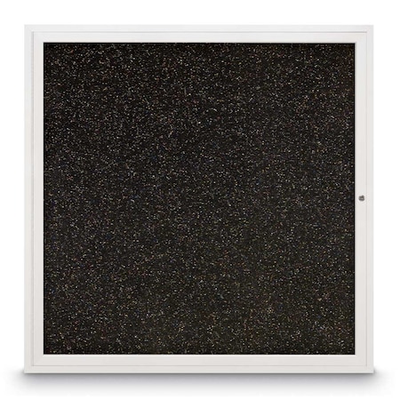 United Visual Products Sliding Door Indoor Enclosed Corkboard, 7 UV9027ACS-BRONZE-FORBO